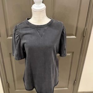 Black short sleeve sweatshirt